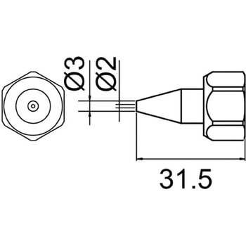 带盖螺母的 N-2 喷嘴HAKKO白光801-N-2